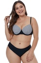 Waves Print Cups Plus Size Bikini /trajes de baño