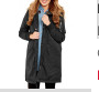 Black Fur Trim Hooded Longline Coat