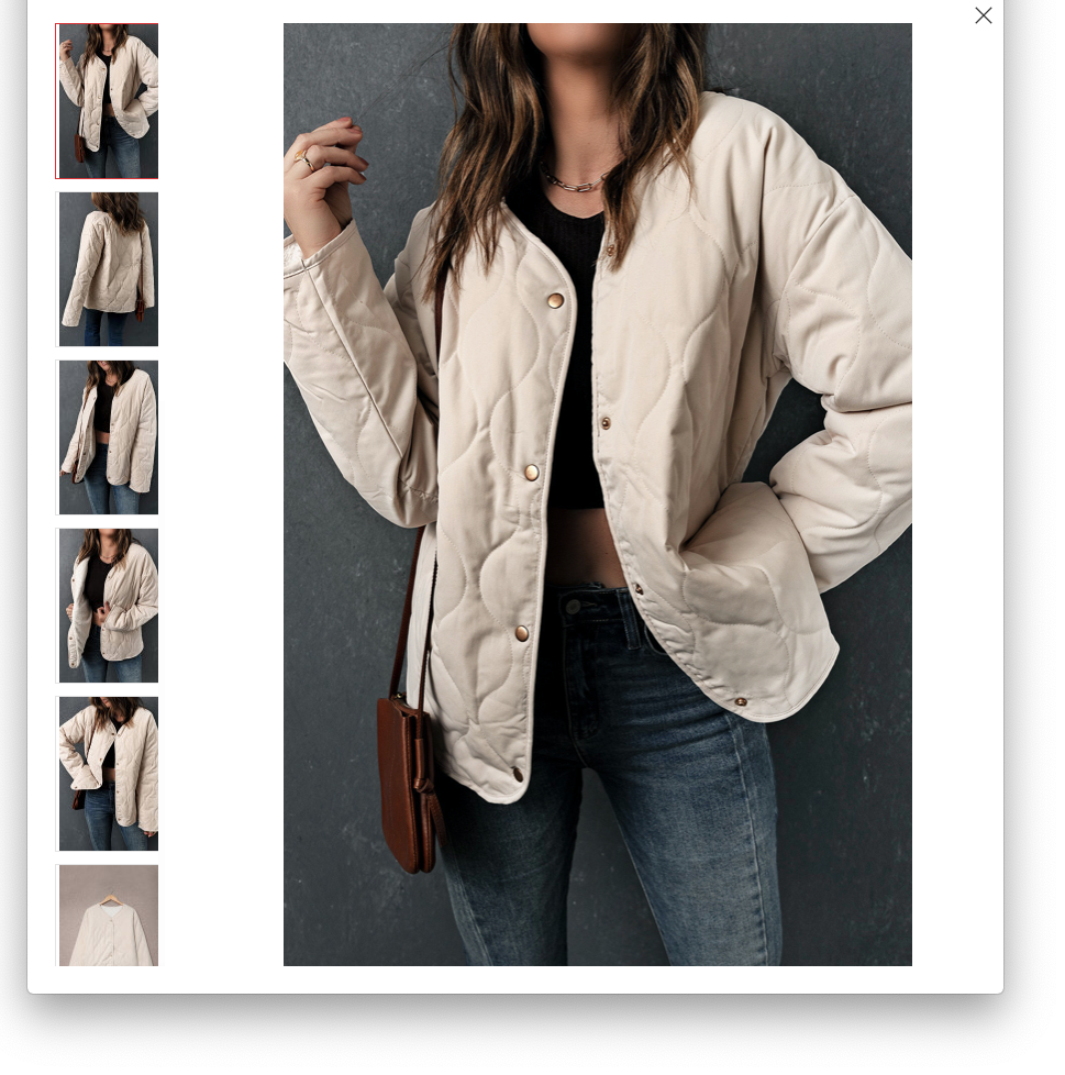 White Buttoned Double-sided Coat