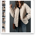 White Buttoned Double-sided Coat