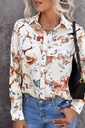 Turn-down Collar Floral Pattern Shirt