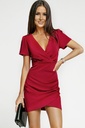 Red Women\'s Summer V Neck Solid Color Sexy Bodycon Mini Dresses