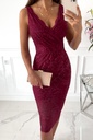 Red midi dress
