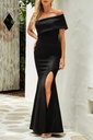 Vestido largo un hombro