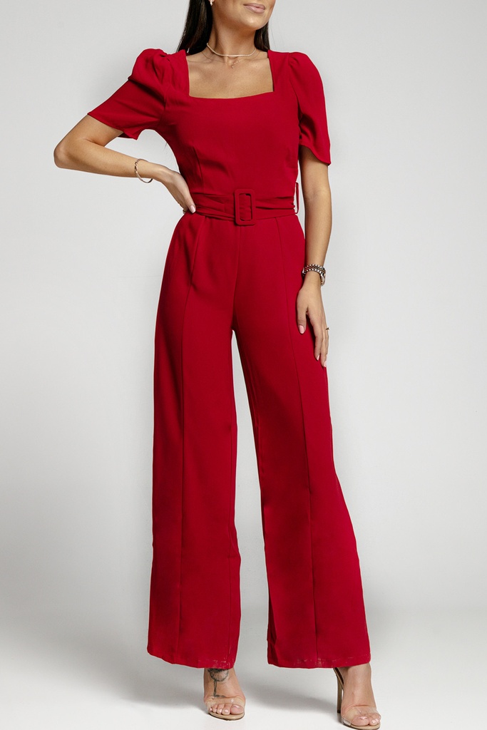 Burgundy jumpsuit