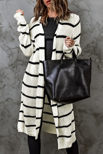 Cardigan a rayas