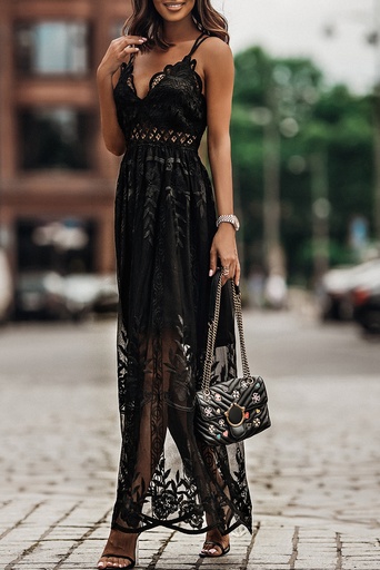 Black Lace maxi dress