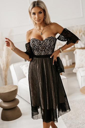 Black lace dress