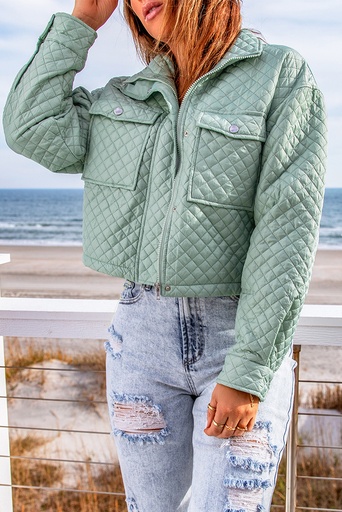 Green Cropped Jacket
