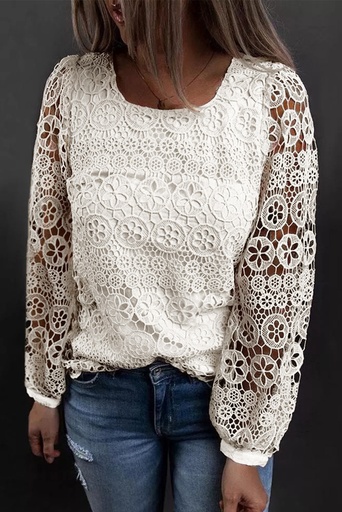 Beige lace blouse
