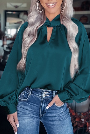 Blusa satin verde