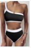 black one shoulder/trajes de baño