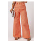 Orange Acid Wash High Waist Wide Leg Jeans