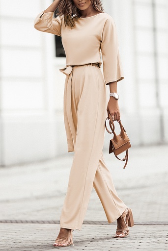 Apricot Date Night Jumpsuit/monito