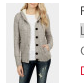 Fleece Hooded Gray Button Cardigan Sweater LC27885-11