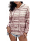 Purple Tie Dye Long Sleeve Drawstring Hoodie