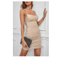 Golden Sparkle Crisscross Hollow-out Back Mini Dress