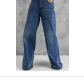 Blue Vintage Washed Casual Wide Leg Jeans LC784007-5