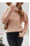 Khaki Turtleneck Long Sleeve Braided Knitted Sweater LC2721429-16