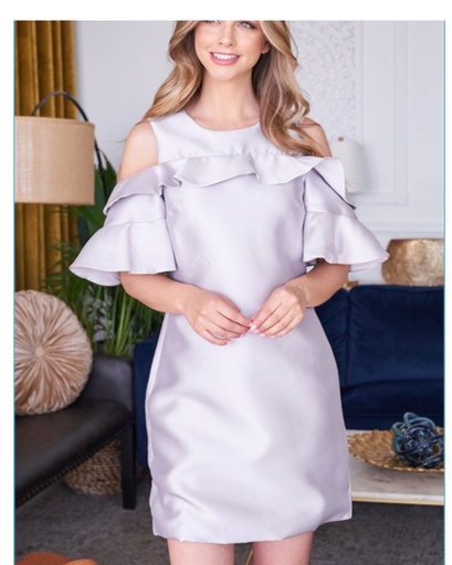 silver cold dress