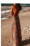 Sexy Halterneck Vintage Floral Print Backles Maxi Dress