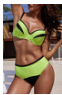 [10 solo talle M] Yellow Colorblock Push up Bikini/trajes de baño