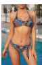 Floral Print Halterneck 2 Piece Bikini Set /trajes de baño