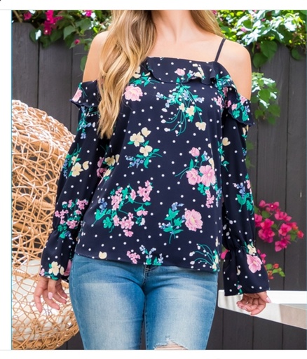 floral top navy